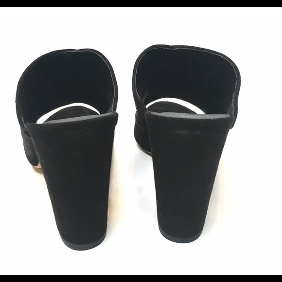 VINCE New ‘Heath’ Black Suede Leather High Heel Mule 7.5 NIB - Picture 5 of 9